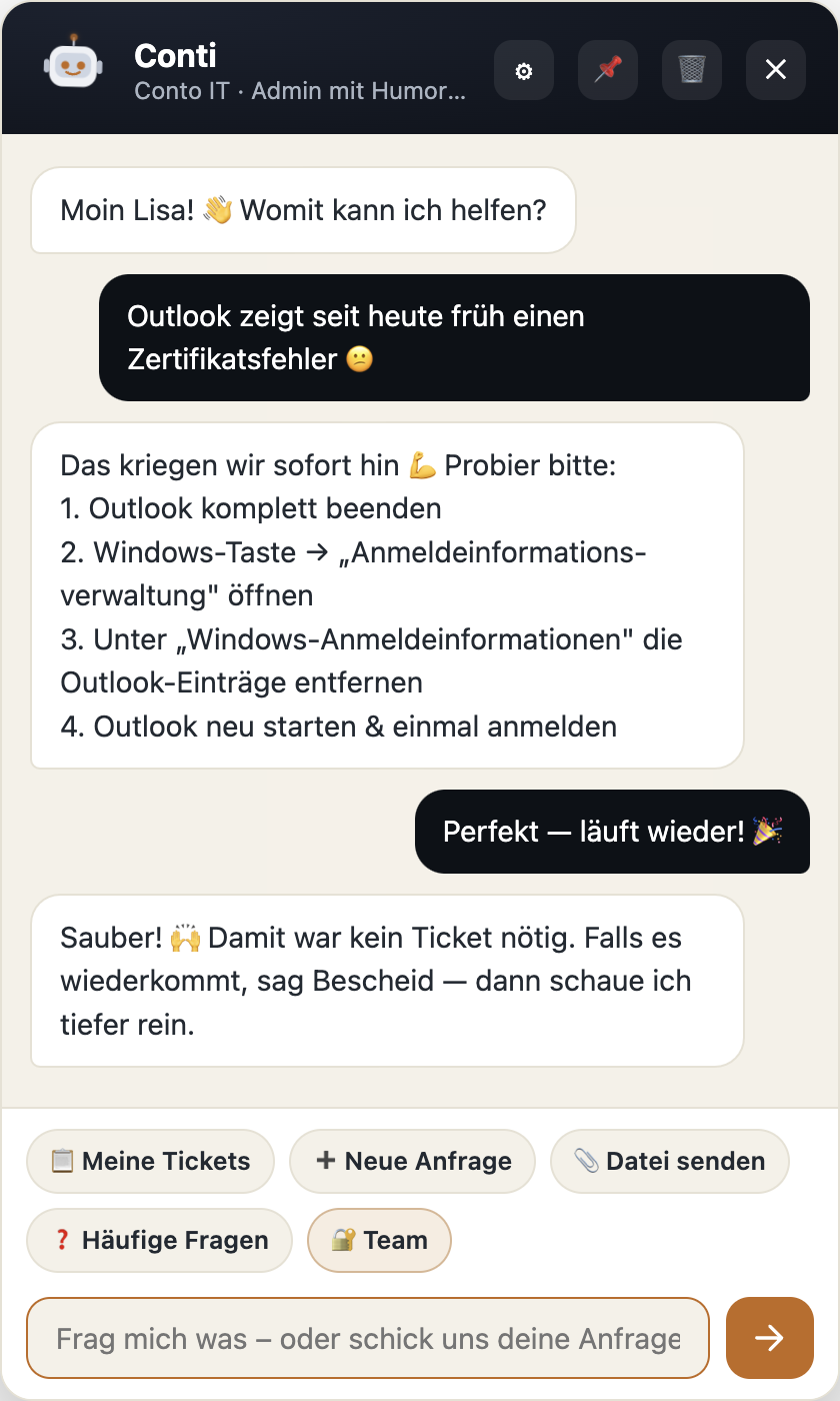 Conti-App: Chat löst ein IT-Problem