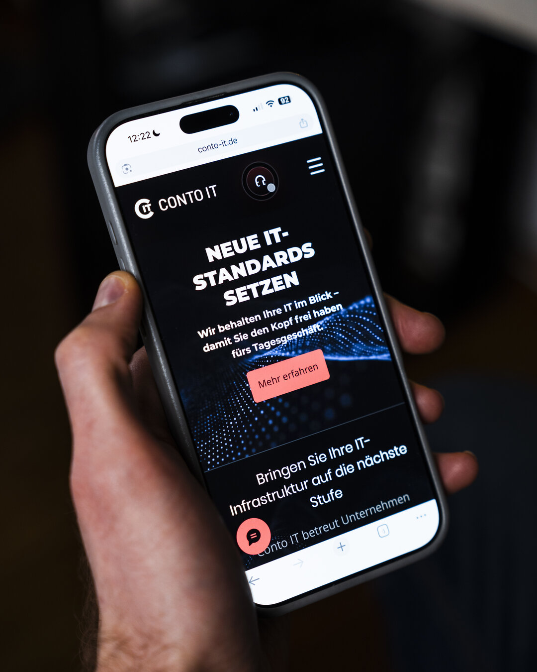 Conto-IT-App auf dem Smartphone