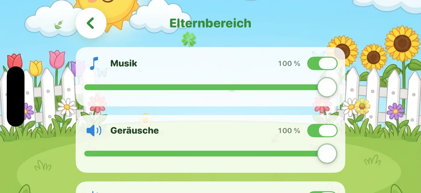 Elternbereich der App
